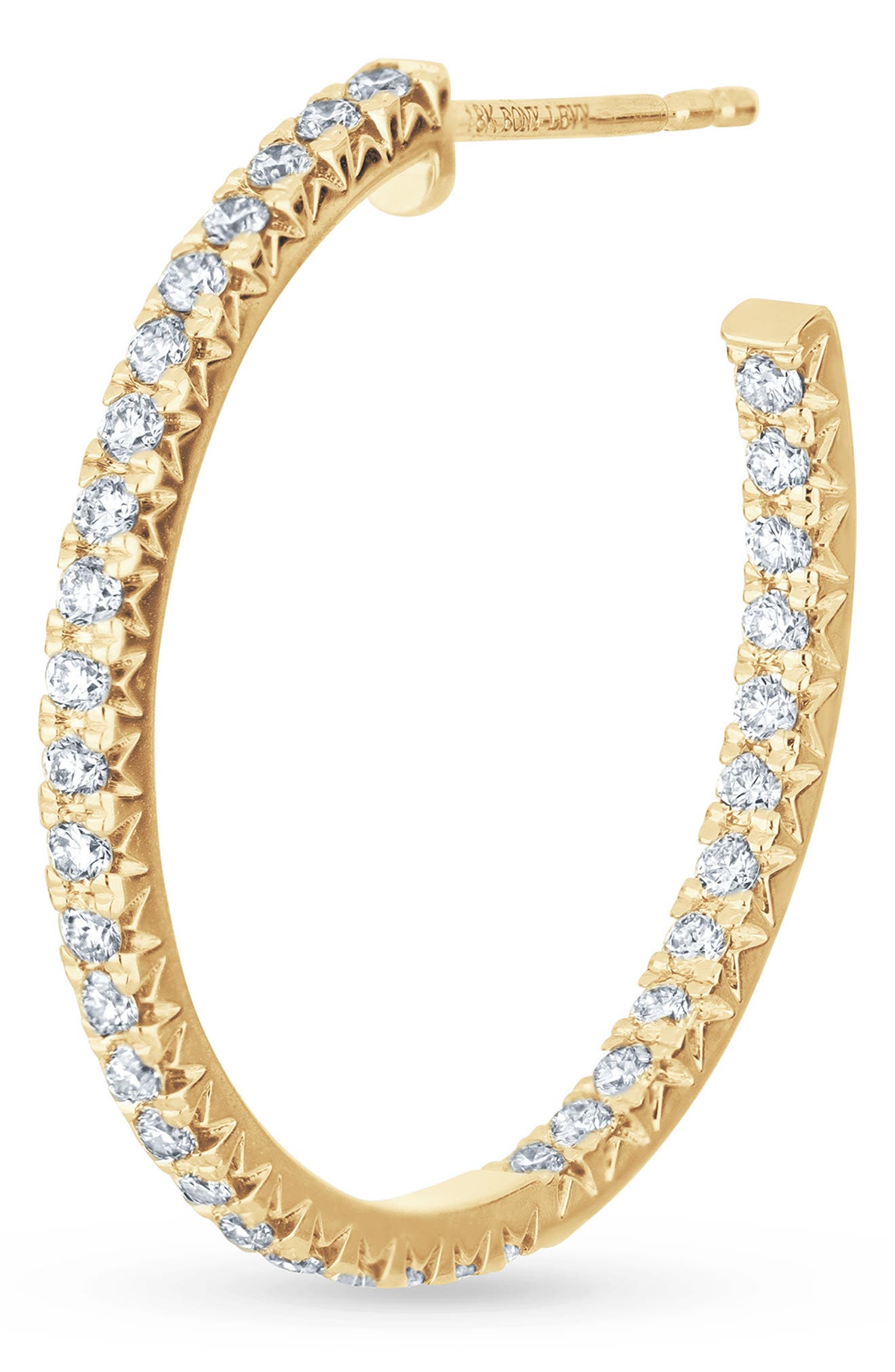 Bony Levy Audrey 18k Gold Diamond Inside-Out Hoop Earrings (Women ...