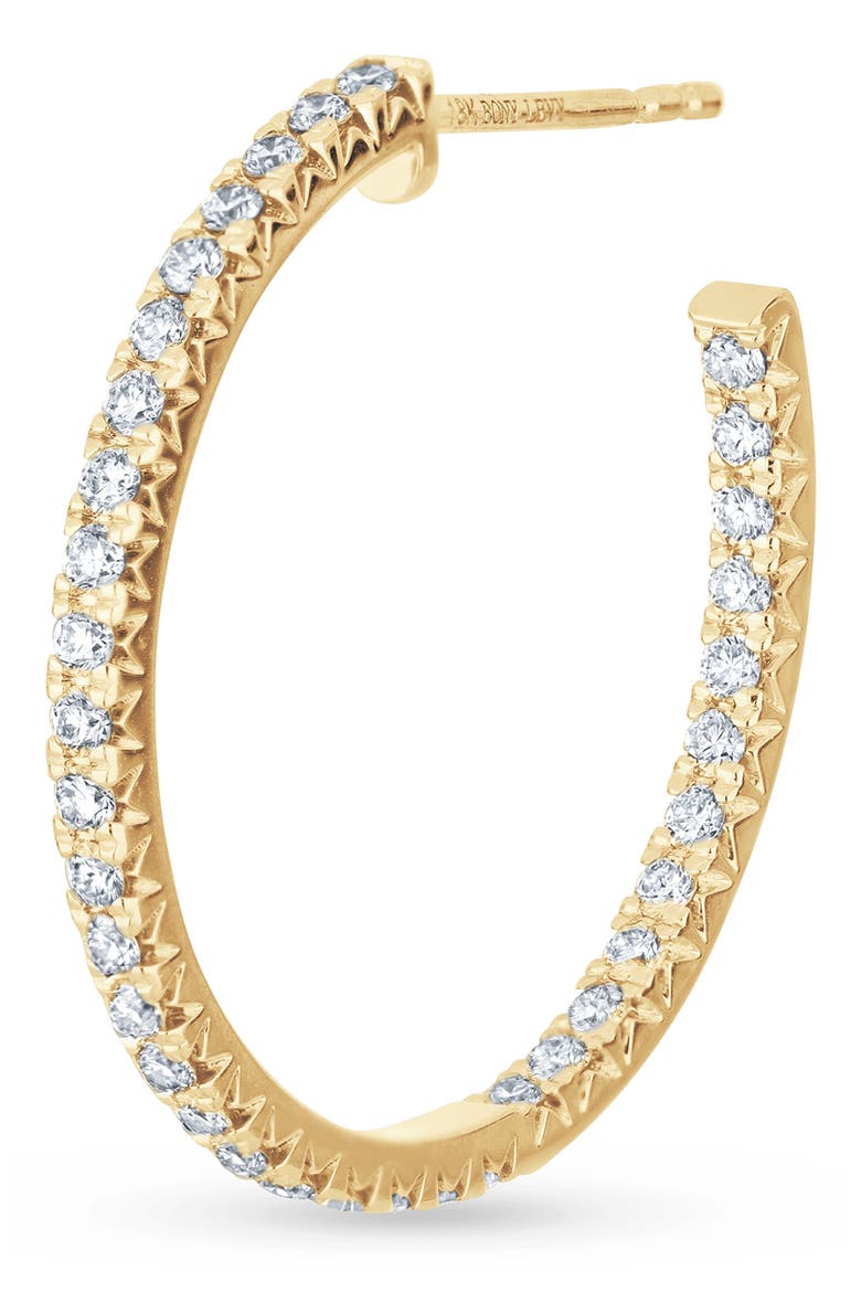 Audrey 18k Gold Diamond Inside-Out Hoop Earrings, Alternate, color, YELLOW