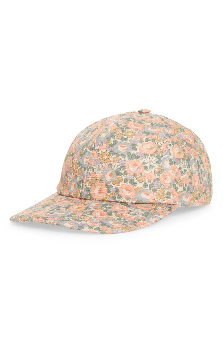 Gucci x Liberty London Floral Baseball Cap, Main, color,