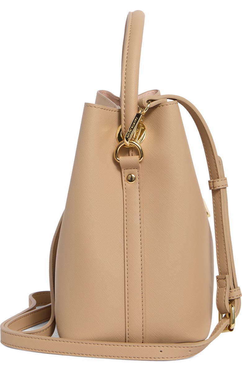 Nanette Lepore Kamilah Front Tie Bucket Bag, Alternate, color, Warm Taupe - Cameo Rose