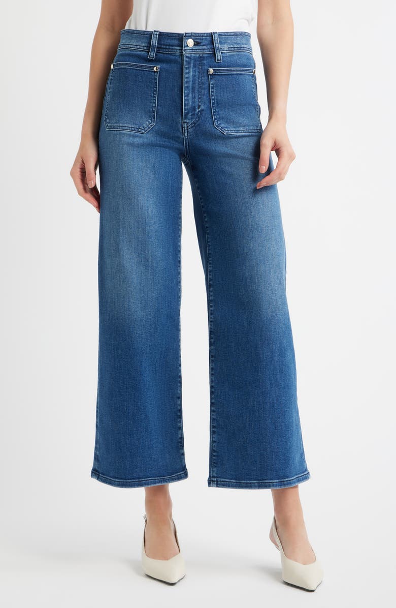 FRAME Le Slim Palazzo Crop Wide Leg Jeans, Main, color, Archive