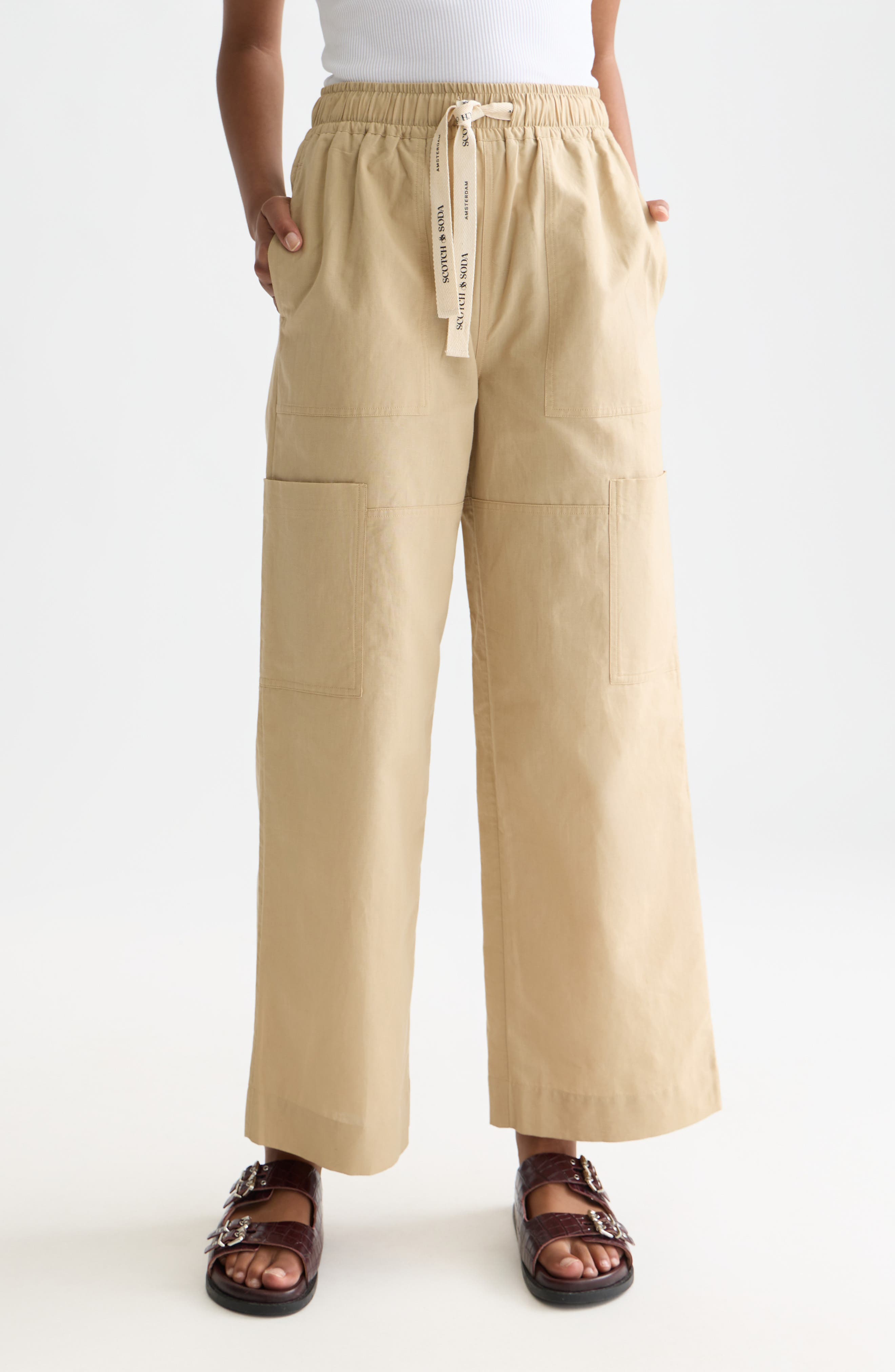 Noa Cotton & Linen Drawstring Pants