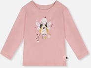 Deux par Deux Organic Cotton Angel Detail Long Sleeve T-Shirt
