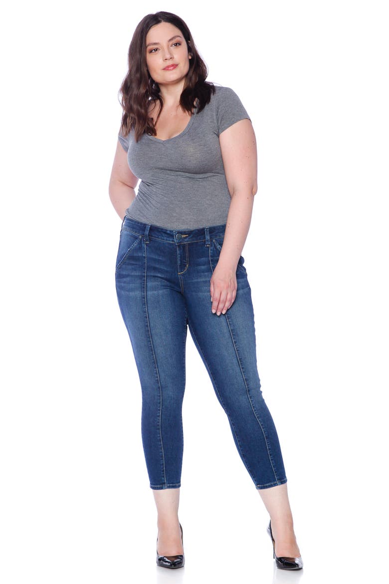 Center Seam Skinny Ankle Jeans, Alternate, color, FRANCIS