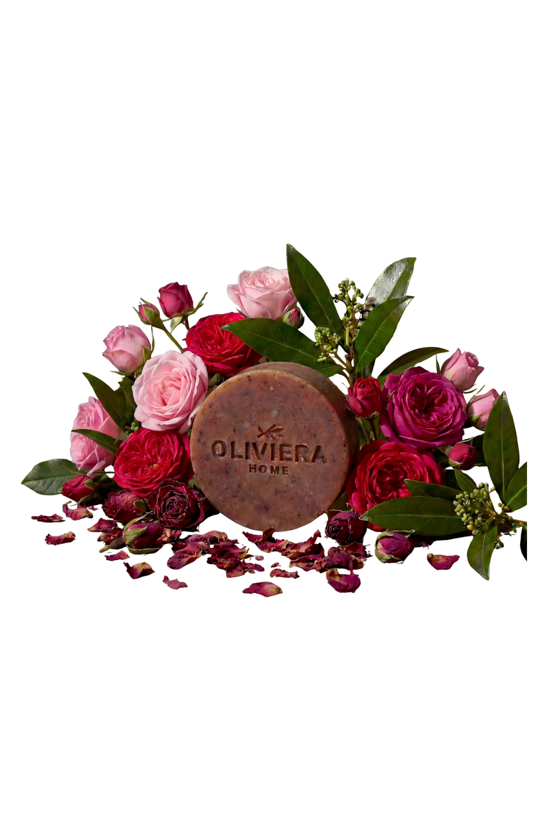 Rose Petal Bar Soap Trio, Main, color, Rose