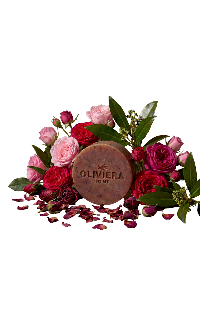 Oliviera Home Rose Petal Bar Soap Trio, Main, color, Rose