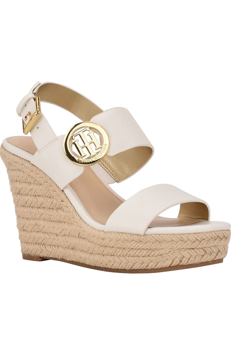 Tommy Hilfiger Kahdy Espadrille Wedge Sandal, Main, color, White 140