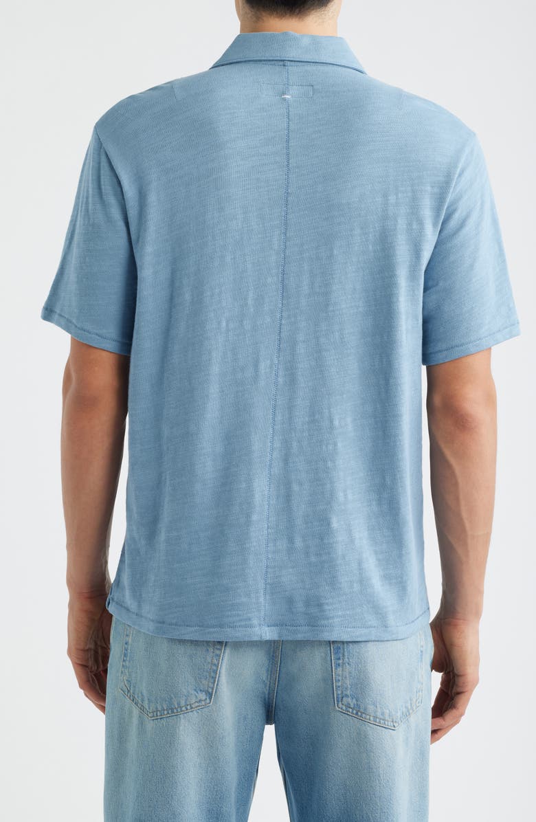 rag & bone Classic Flame Cotton Polo, Alternate, color, Fog Blue