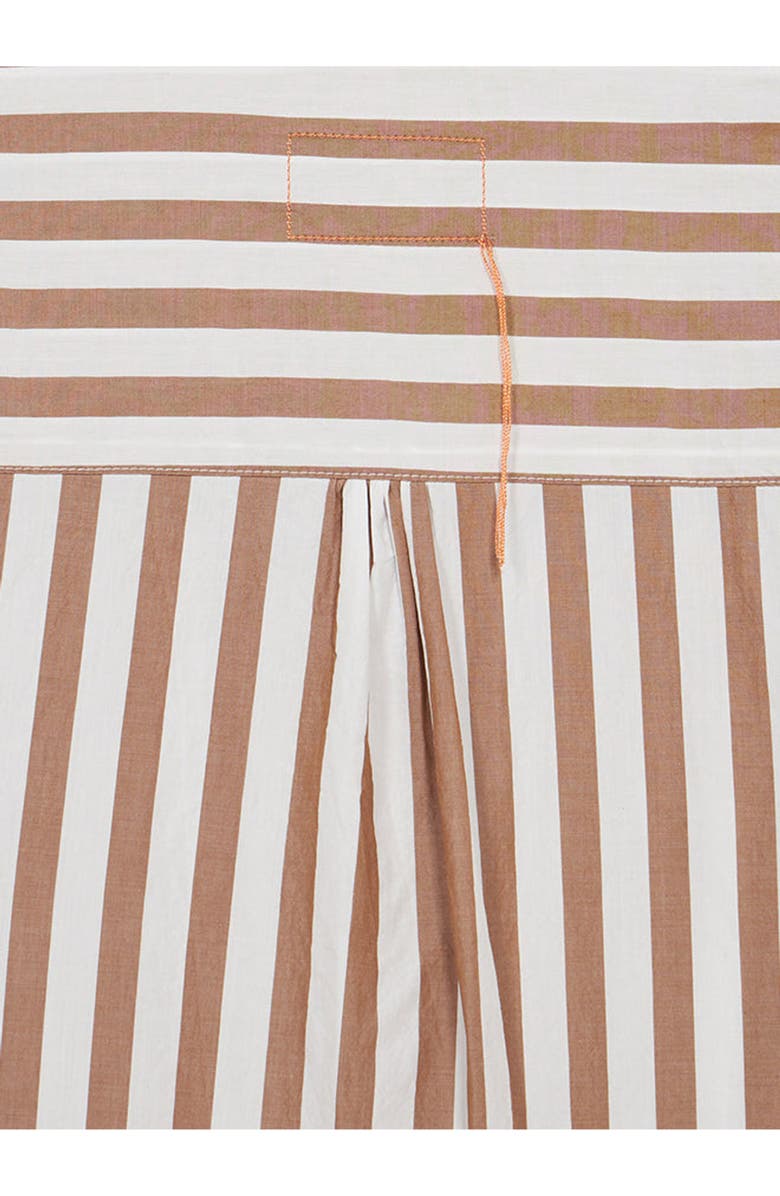 Fortela Striped Cotton Kaftan Dress, Alternate, color, Brown