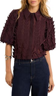 MINT VELVET Butterfly Applique Shirt
