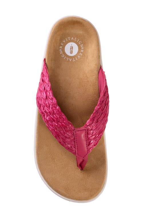 Revitalign Yumi Raffia Flip Flop In Pink