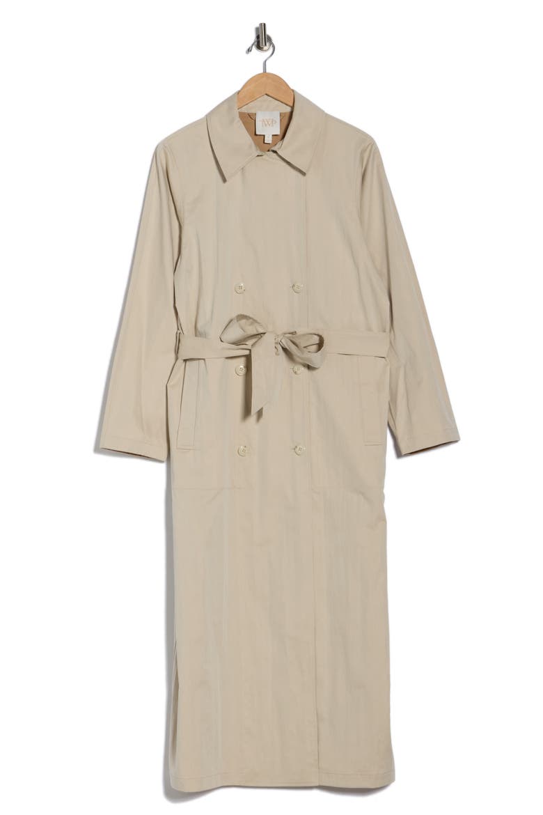 Back & Forth Cotton Blend Trench Dress, Alternate, color, LIMESTONE