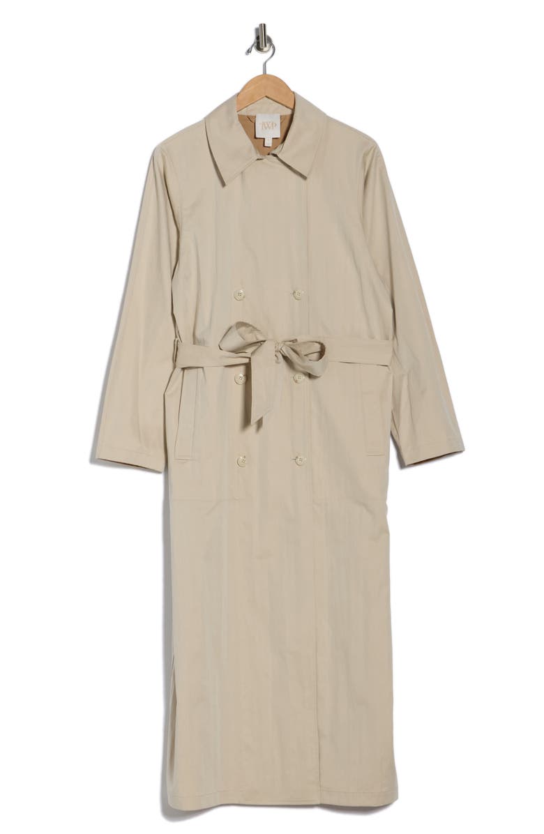 TWP Back & Forth Cotton Blend Trench Dress, Alternate, color, Limestone
