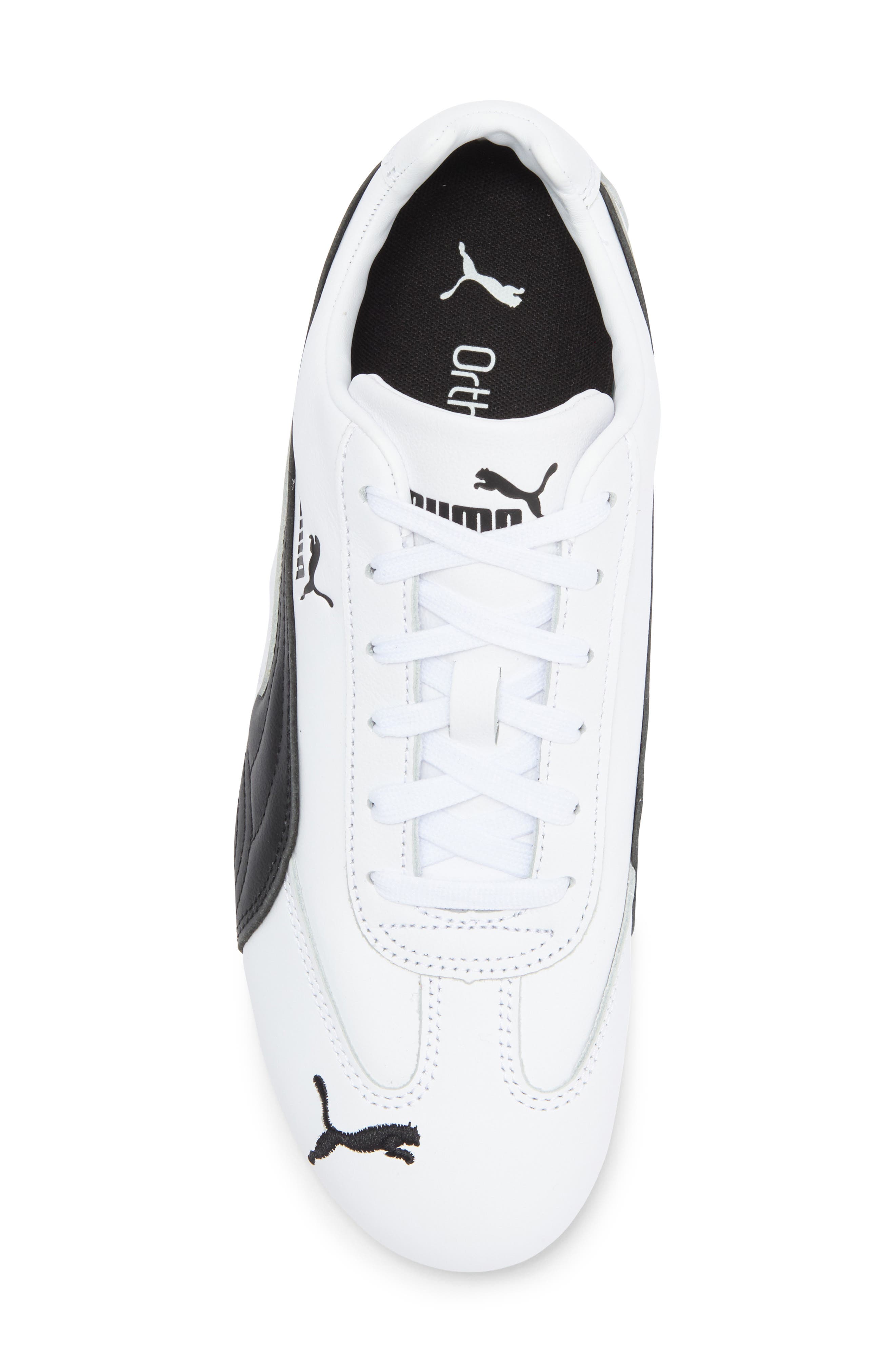 PUMA Speedcat Leather Sneaker, Alternate, color, Puma White-Puma Black