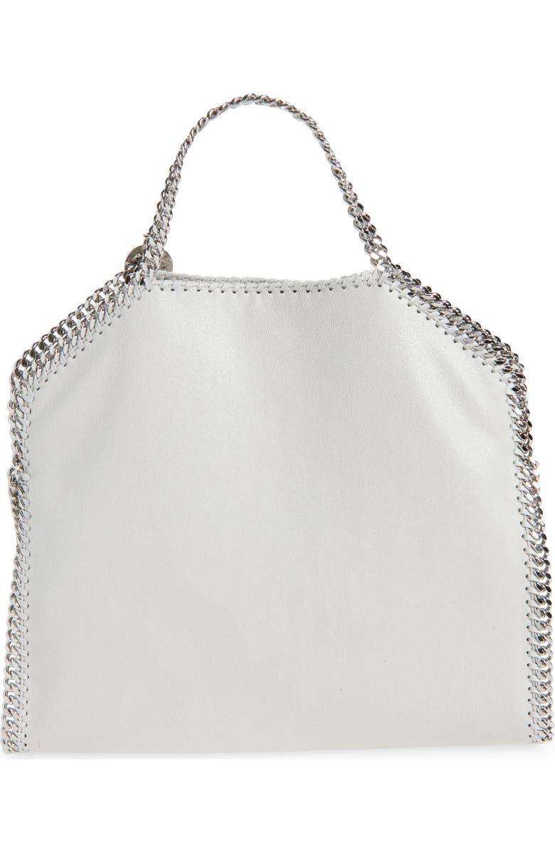 Stella McCartney Falabella Foldover Faux Leather Tote, Alternate, color, Pearl Grey
