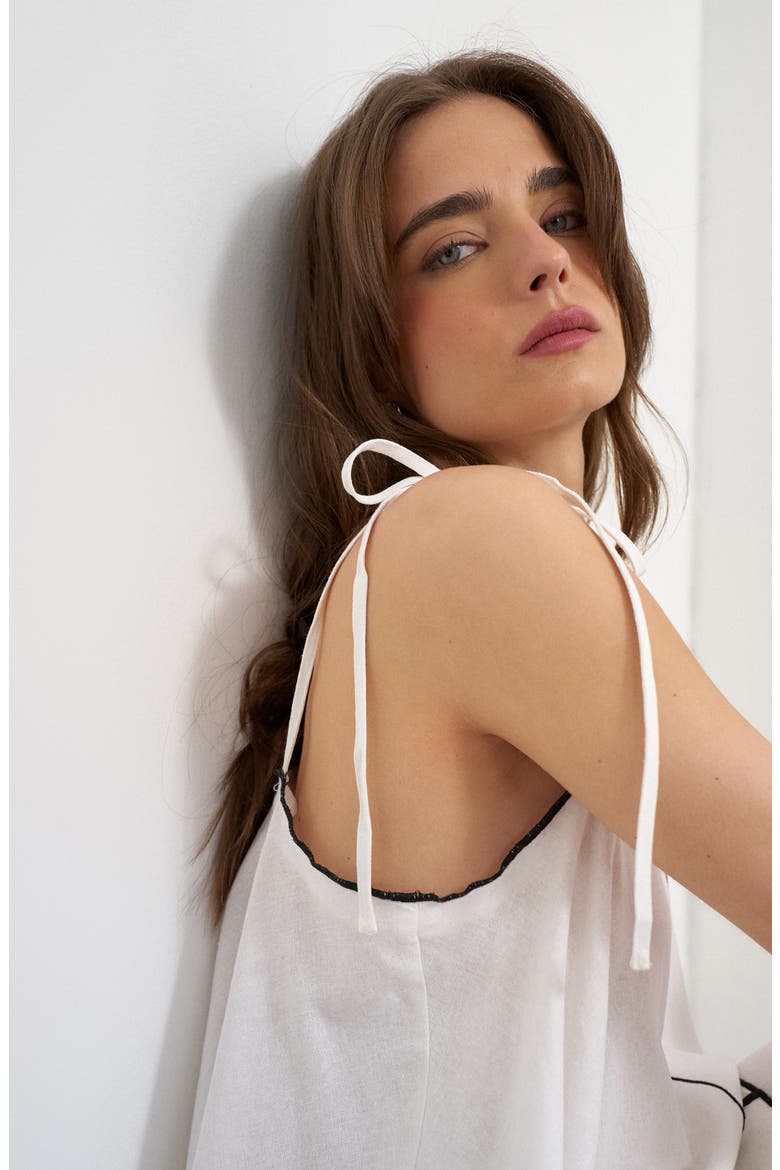 Linen Blend Camisole, Alternate, color, WHITE