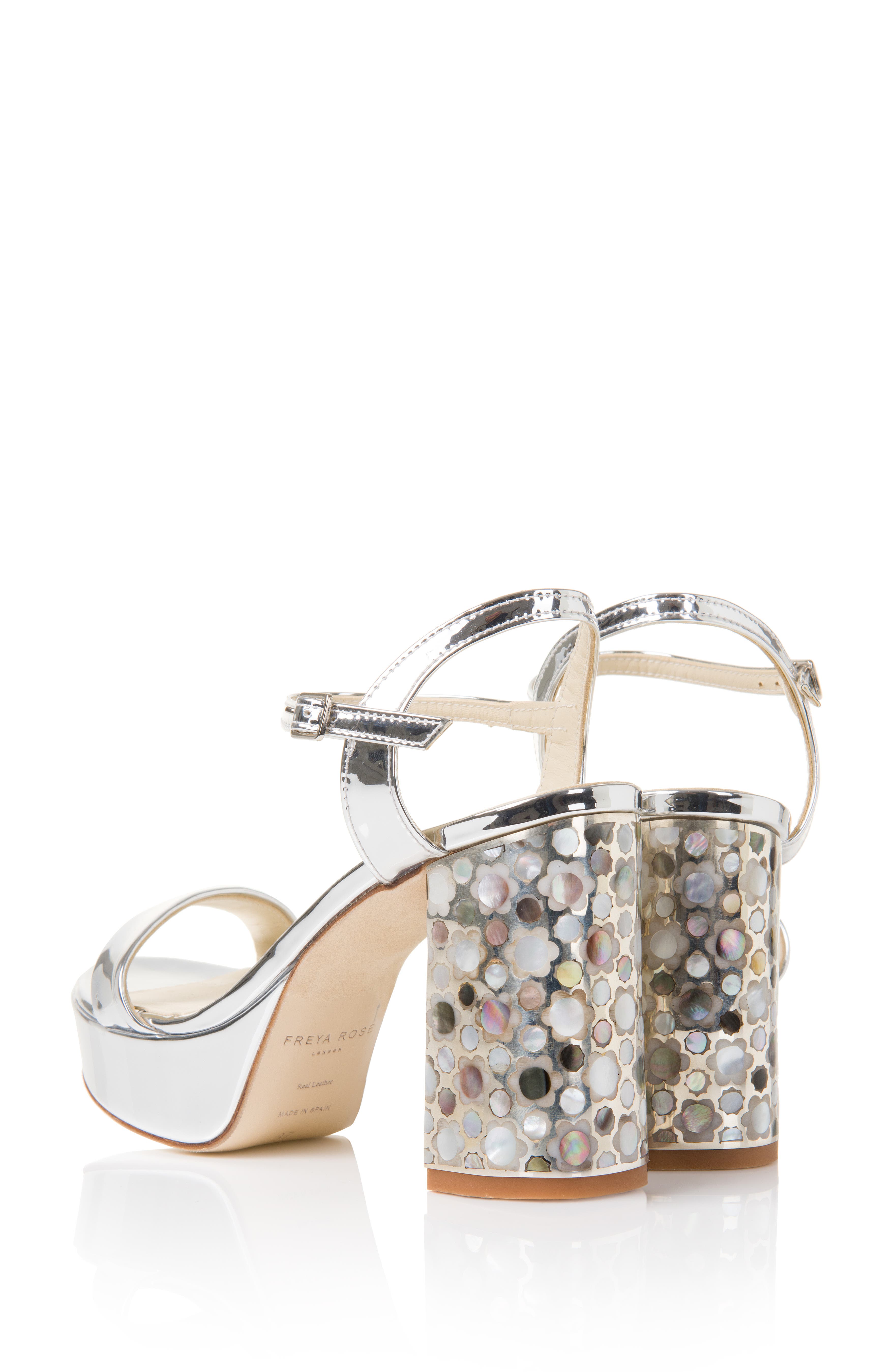 Freya Rose Glory Silver Platform Sandal, Alternate, color, Silver