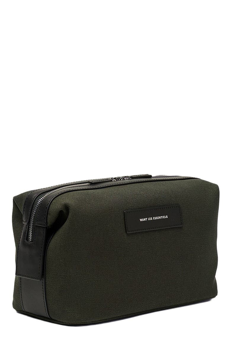 Want Les Essentiels Kenyatta Organic Cotton Canvas Toiletry Bag, Alternate, color, Green