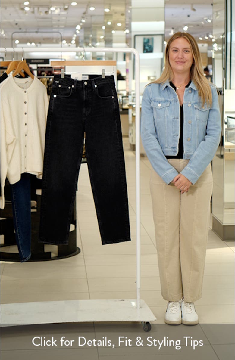 Delfina High Waist Straight Leg Jeans, sales video thumbnail