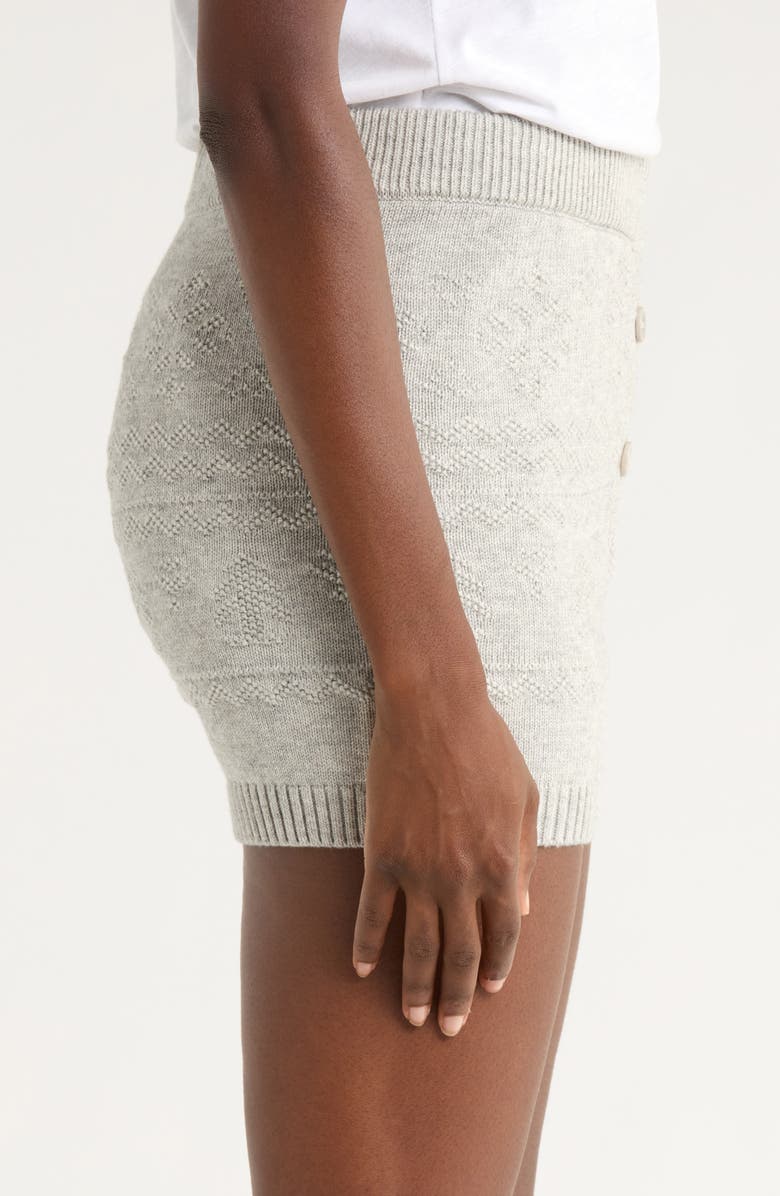 Papinelle Fair Isle SleepShorts, Alternate, color, Grey Marl