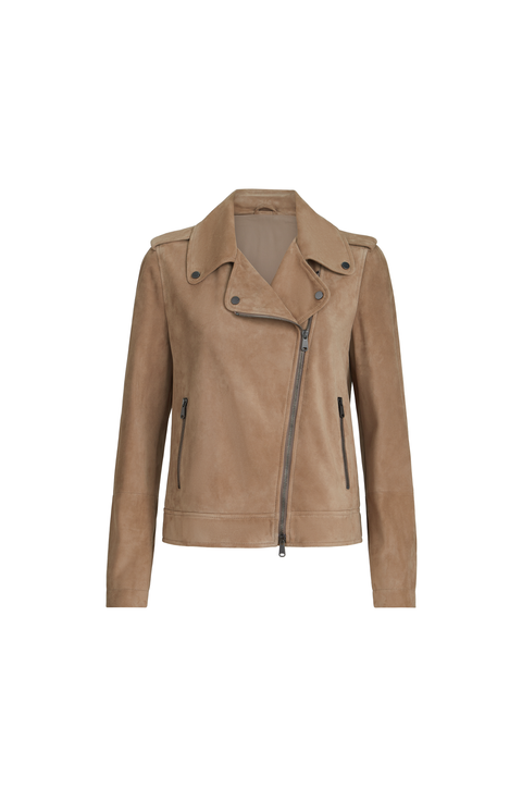 Suede biker jacket