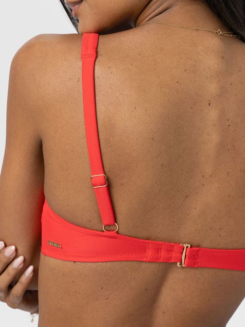 Saint + Sofia Jesse Twist Front Bikini Top In Red