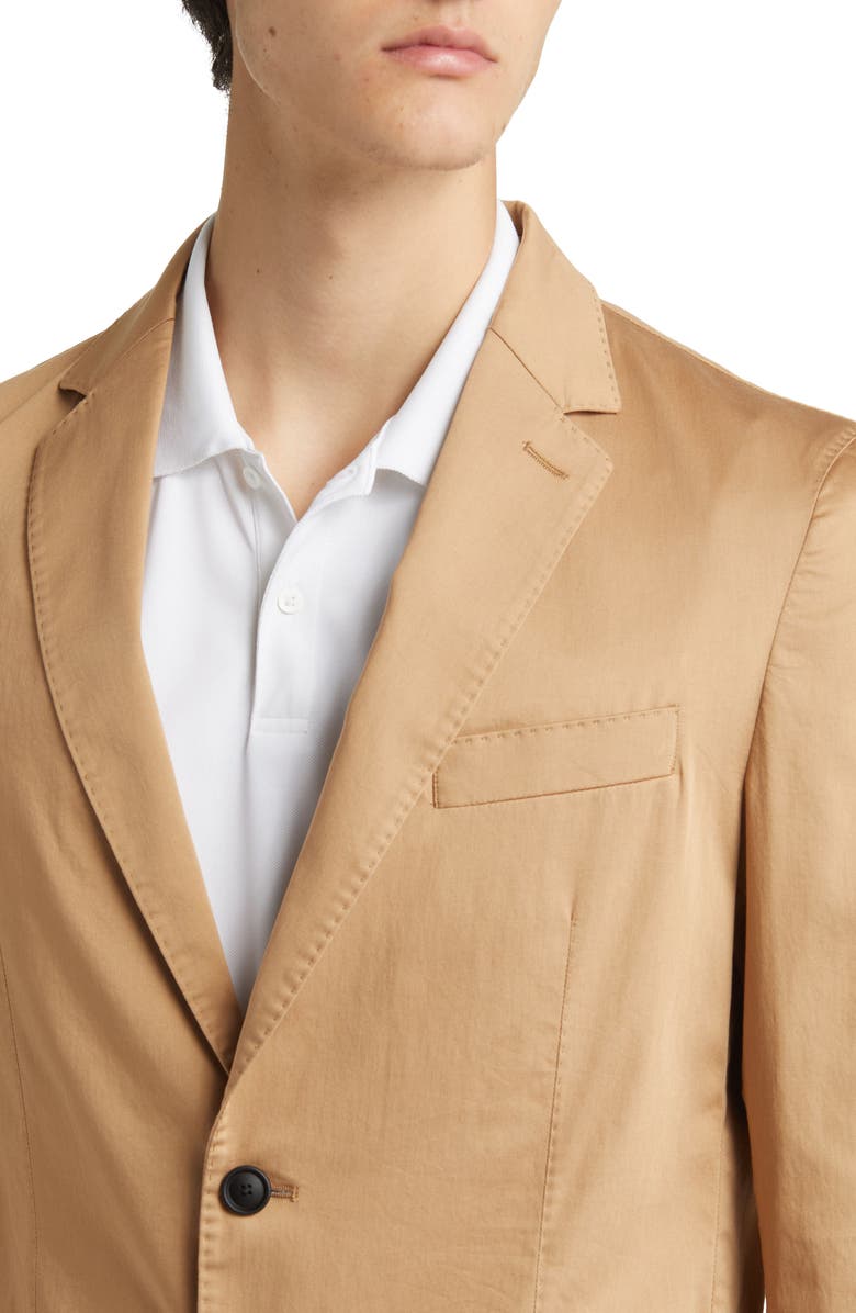 BOSS Hanry Beige Cotton Blend Sport Coat, Alternate, color, Med Bge