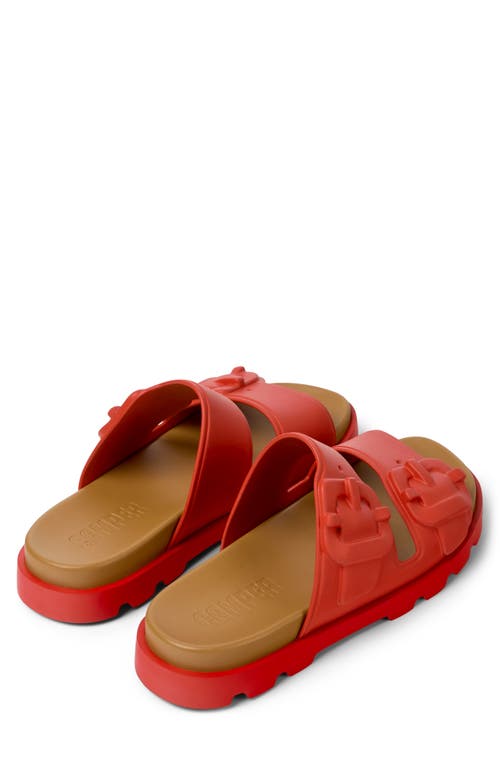 Camper Brutus Slide Sandal In Bright Red