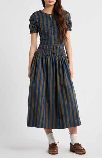 Damson Madder Sienna Stripe Organic Cotton Dress