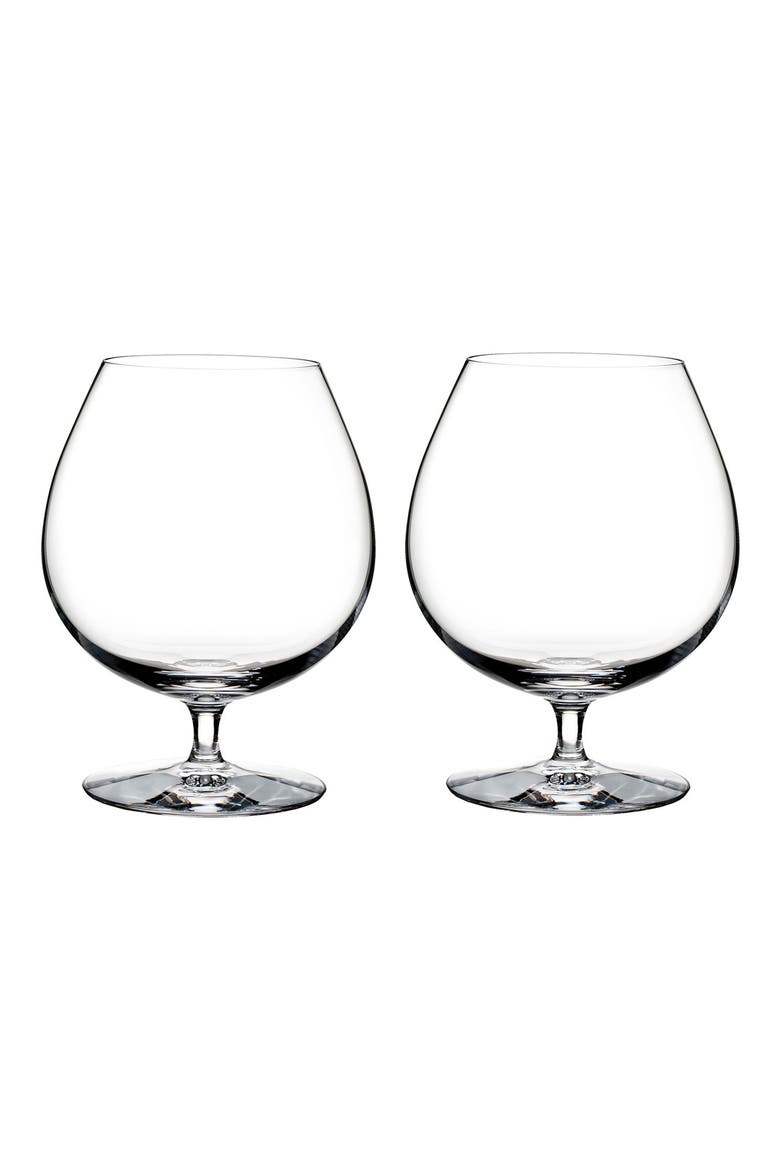 'Elegance' Fine Crystal Brandy Glasses, Main, color, CLEAR