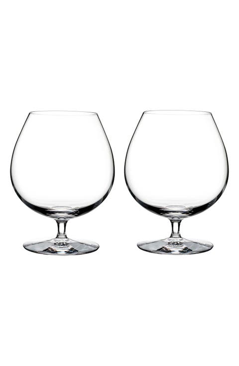 'Elegance' Fine Crystal Brandy Glasses (Set of 2)