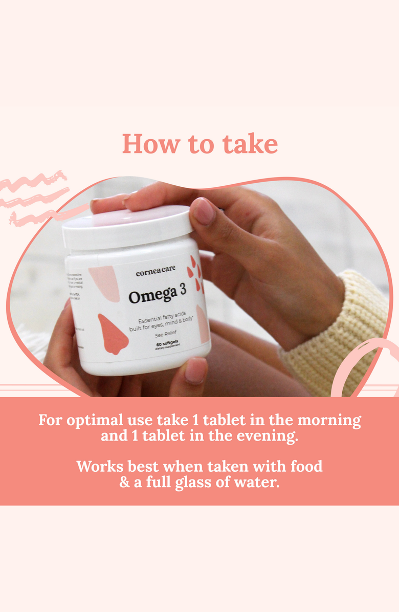 Cornea Care Triple Strength Omega 3 Softgels for Eye, Alternate, color, 