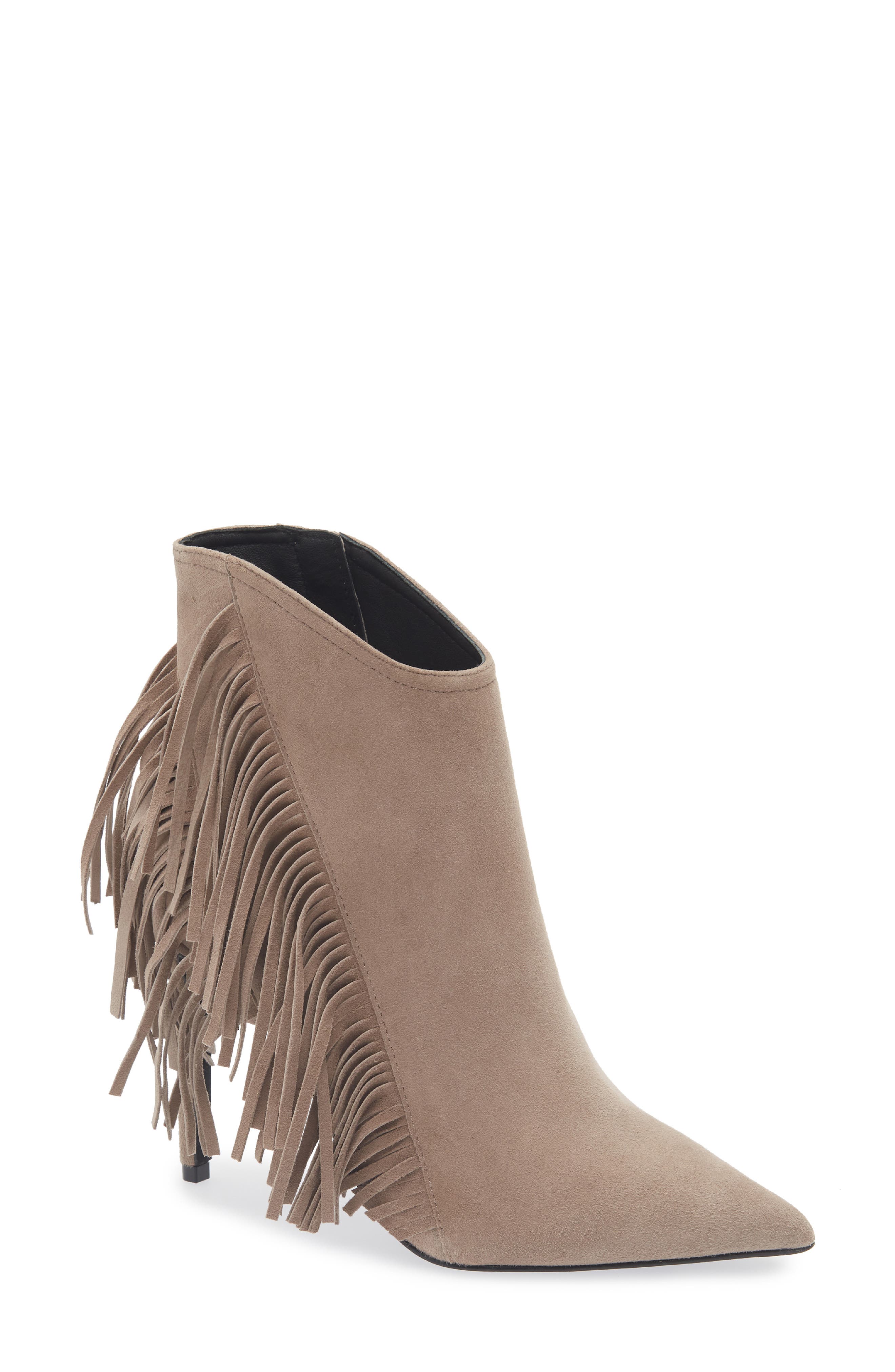 AllSaints Izzy Fringe Bootie, Main, color, 