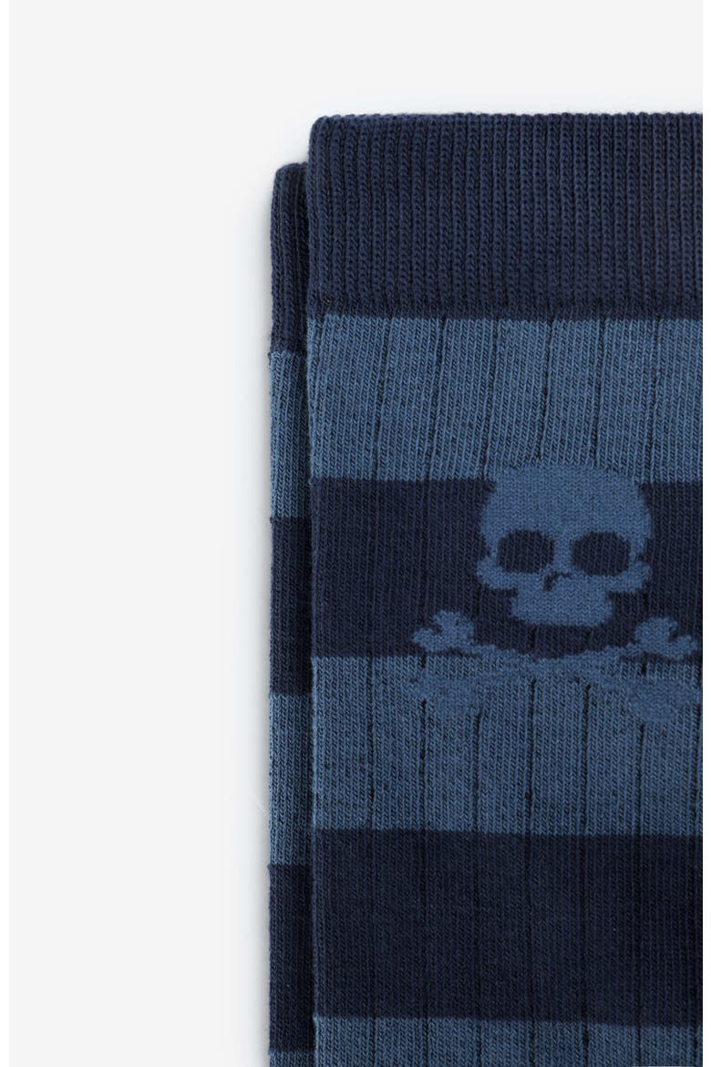 H Stripes L Sock Kids, Alternate, color, Navy