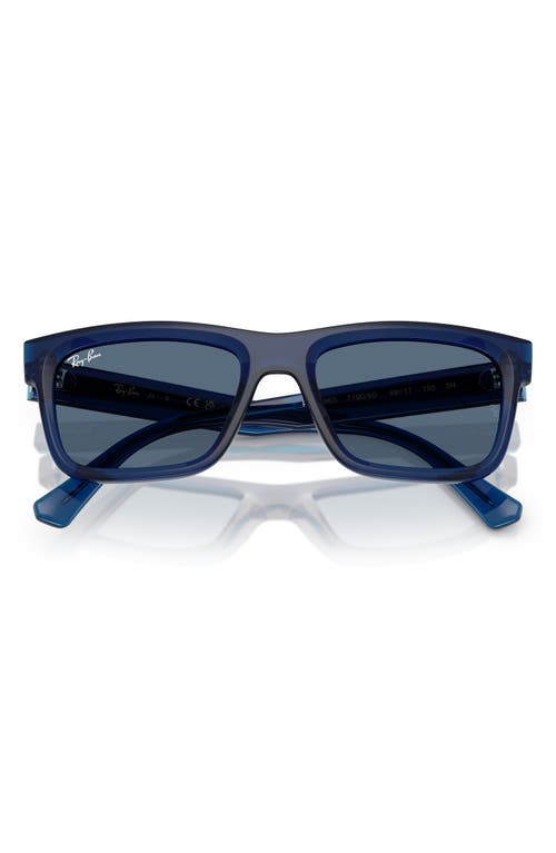 Ray Ban Ray-ban Kids' 49mm Rectangular Sunglasses In Transparent Blue