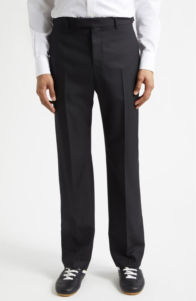 McQueen Wool Trousers, Main, color, Black