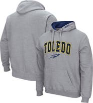 COLOSSEUM Men's Colosseum Heathered Gray Toledo Rockets Arch and Logo Pullover Hoodie