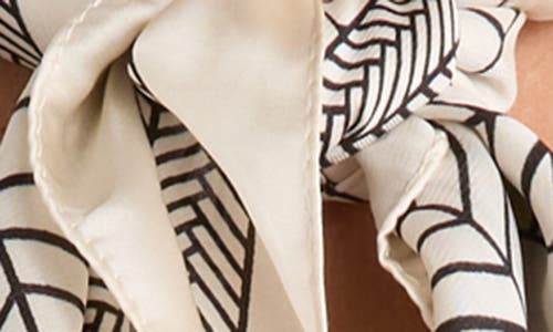 Ellian Geometric Print Satin Square Scarf In Multi