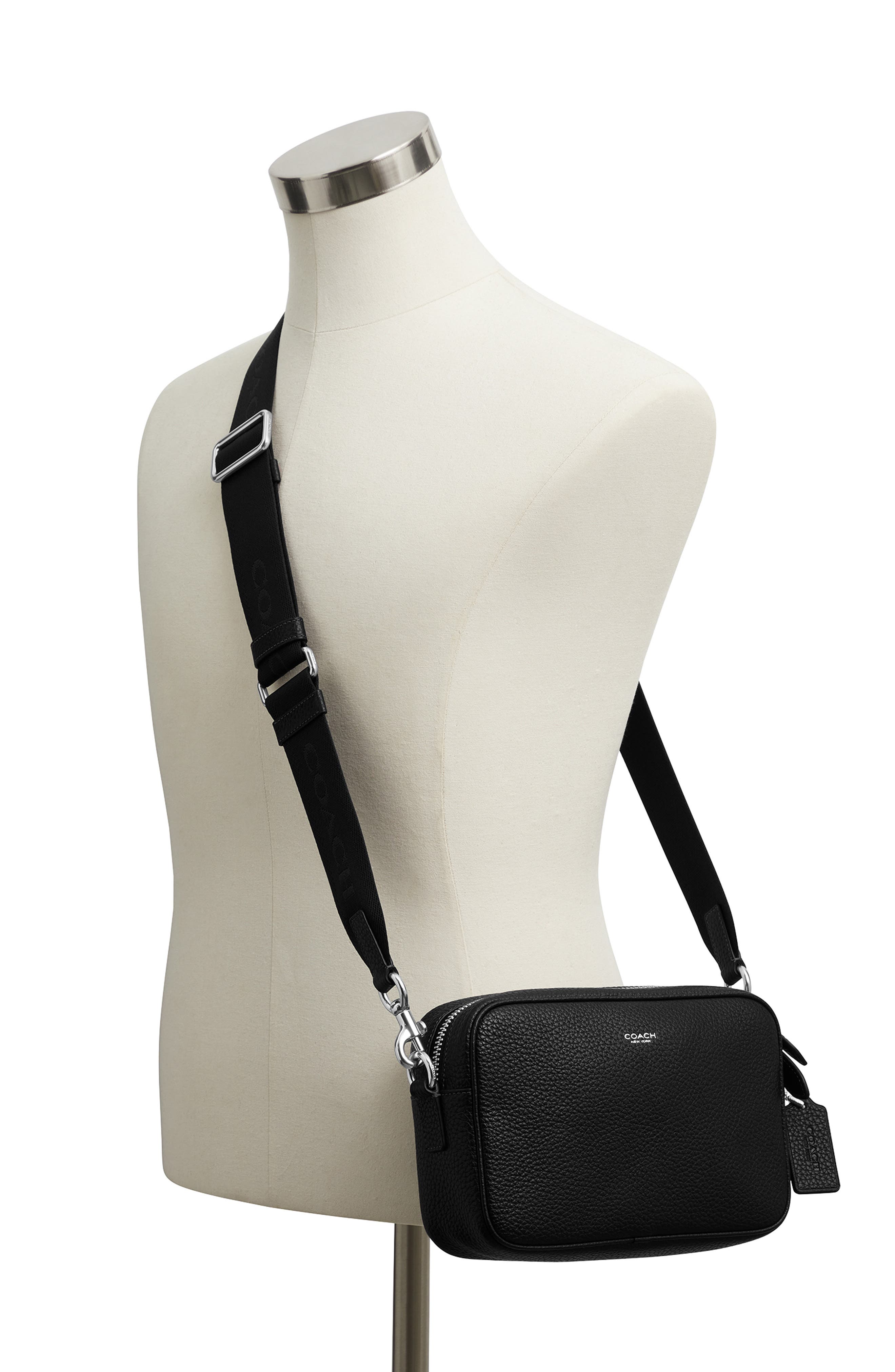 COACH Radio Pebble Leather Camera Bag, Alternate, color, 