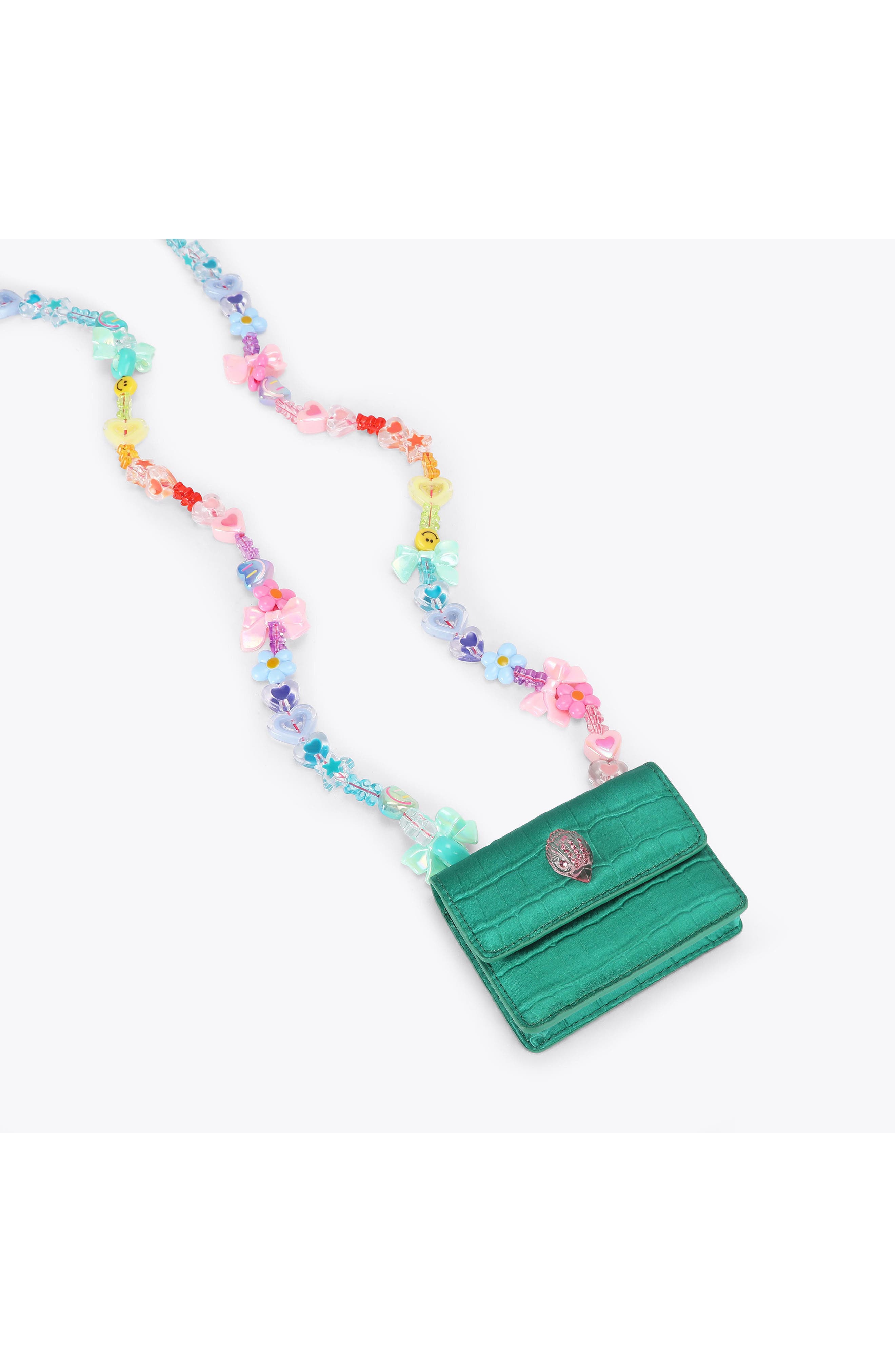 Micro Tutti Fruiti Croc Embossed Leather Crossbody Bag, Alternate, color, GREEN MULTI