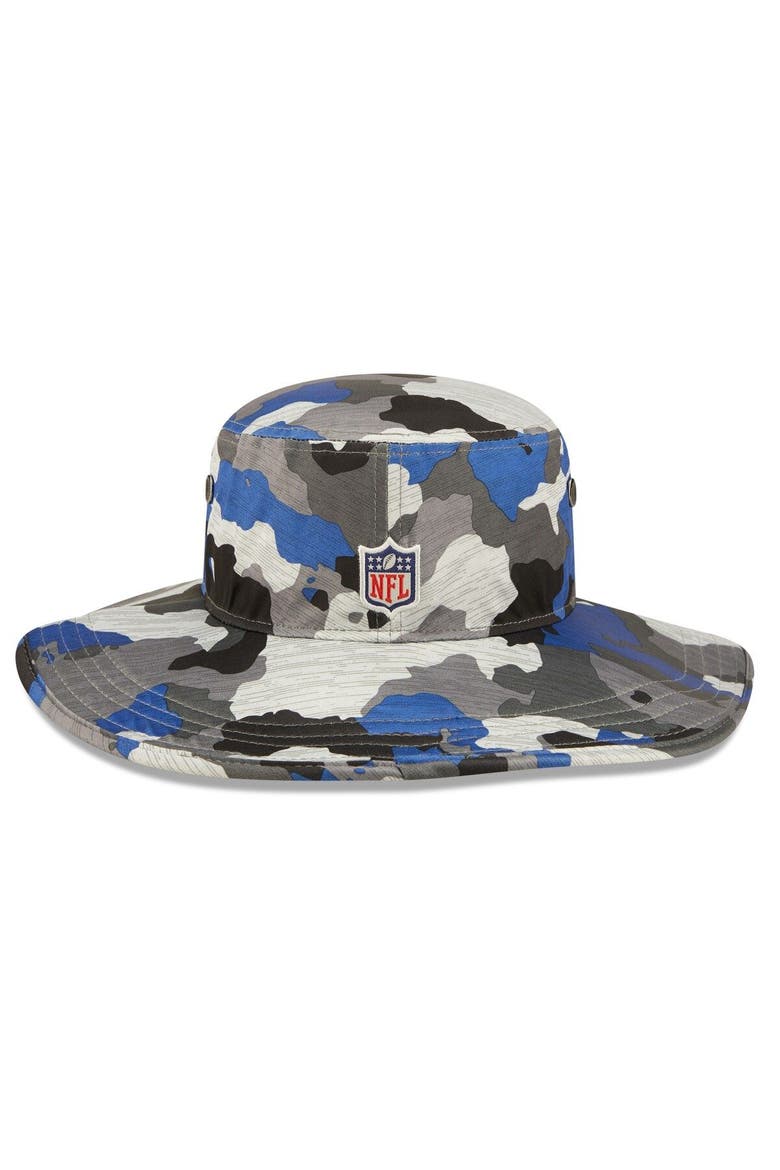 Men's New Era Camo New England Patriots 2022 NFL Training Camp Official Historic Logo Panama Bucket Hat, Alternate, color, Camo