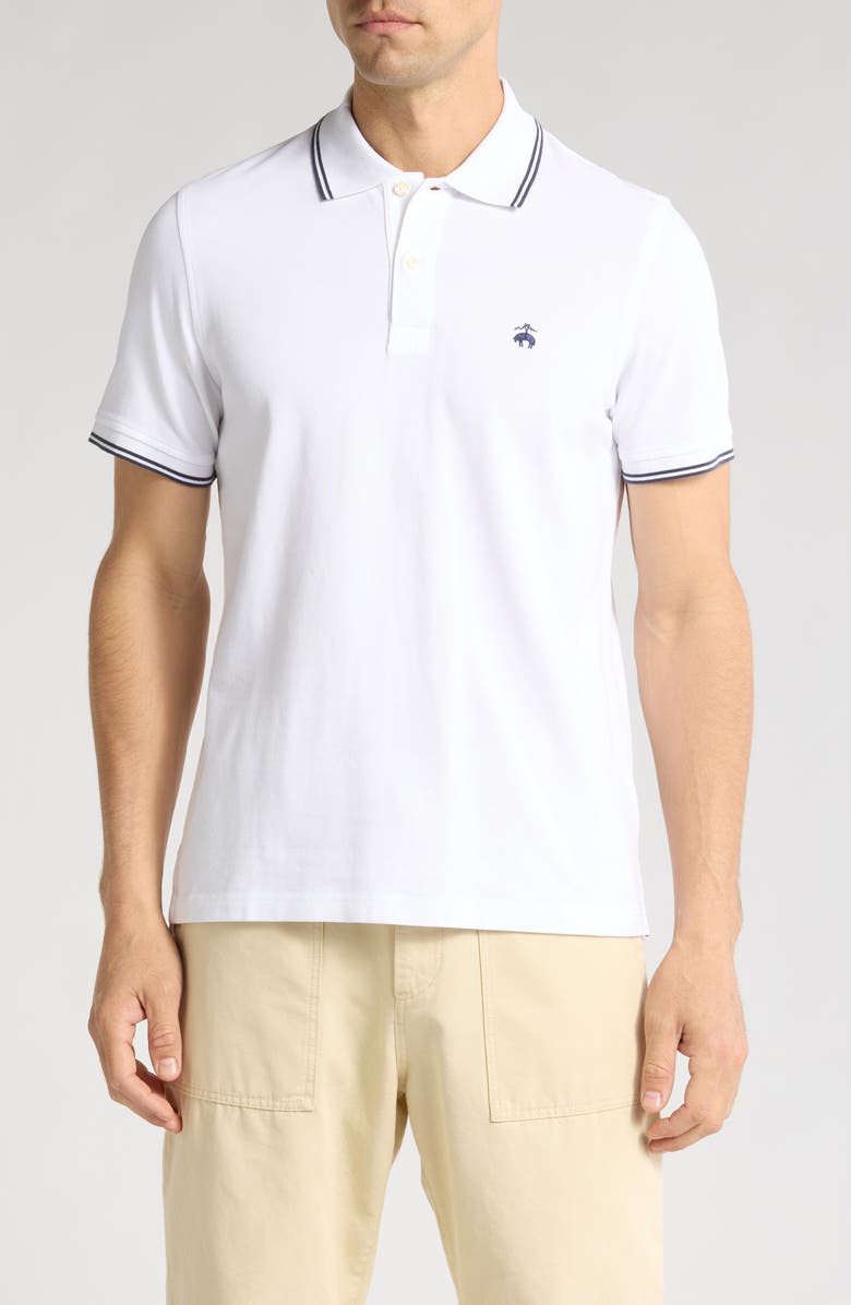Brooks Brothers Tipped Piqué Knit Polo, Main, color, 