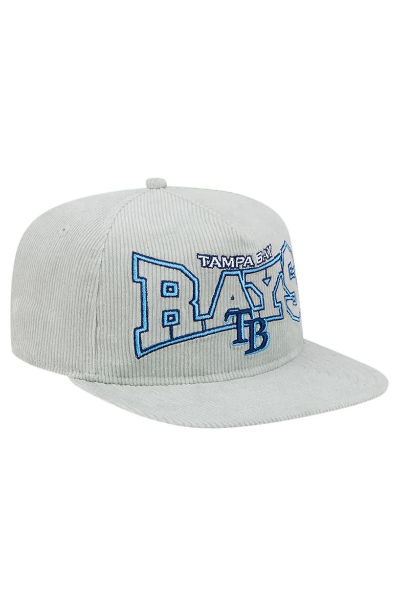 New Era Men's New Era Gray Tampa Bay Rays Corduroy Golfer Snapback Hat, Alternate, color, Gray
