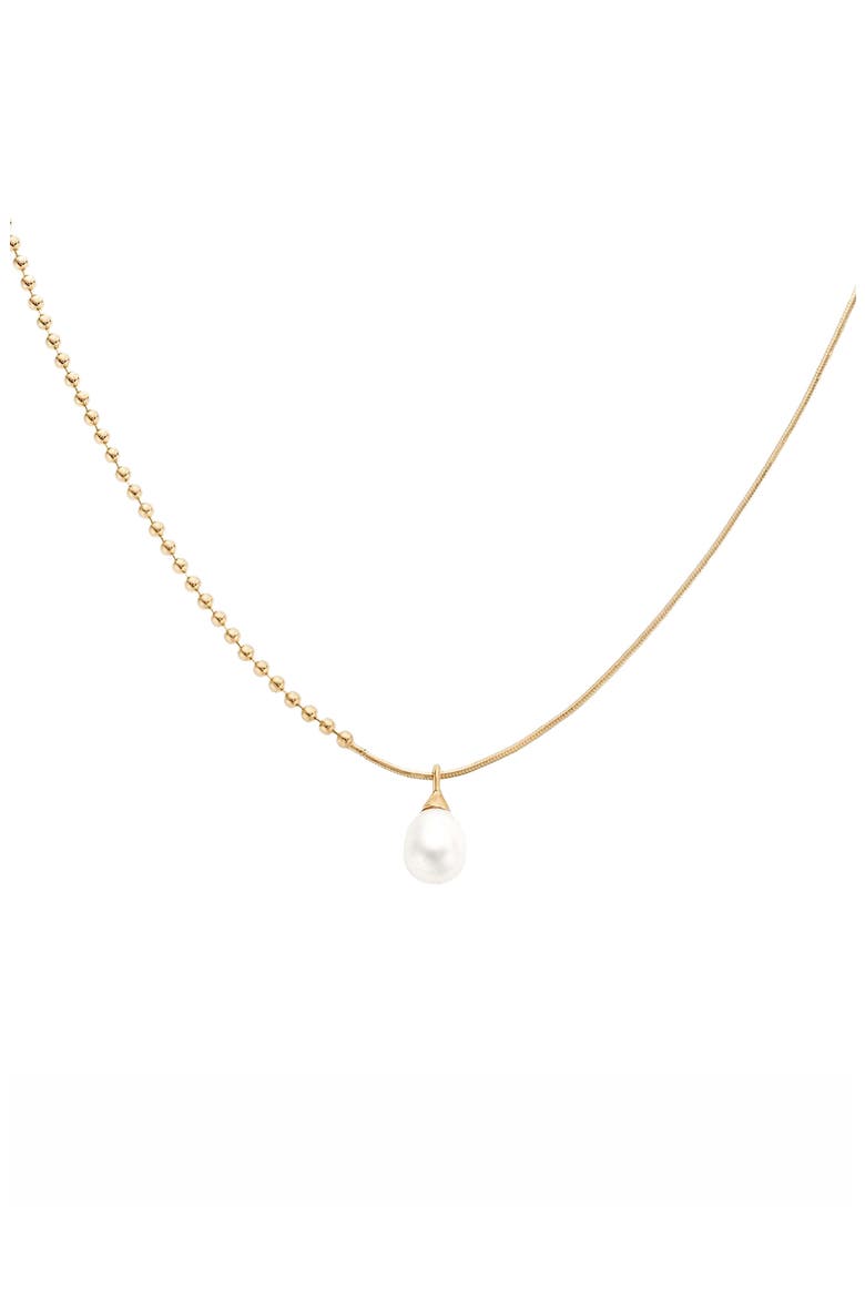 Sterling Silver 18k Gold Plated Maggie Necklace Dainty Trendy Gift, Main, color, Gold