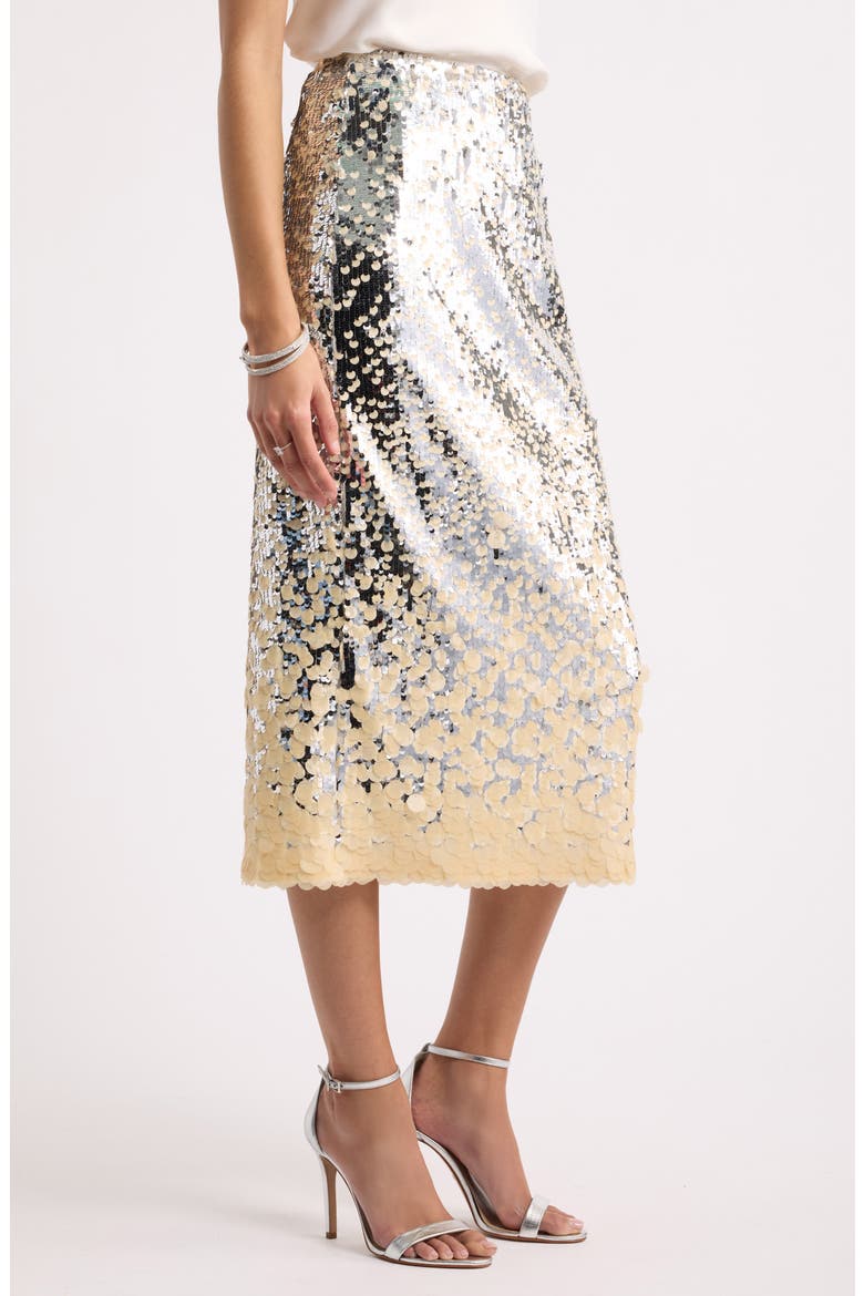 Sequin Column Midi Skirt, Alternate, color, SILVER SEQUIN