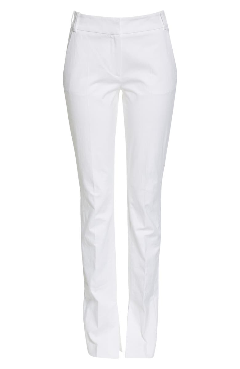FRAME Slit Hem Slim Cotton Blend Pants, Alternate, color, 