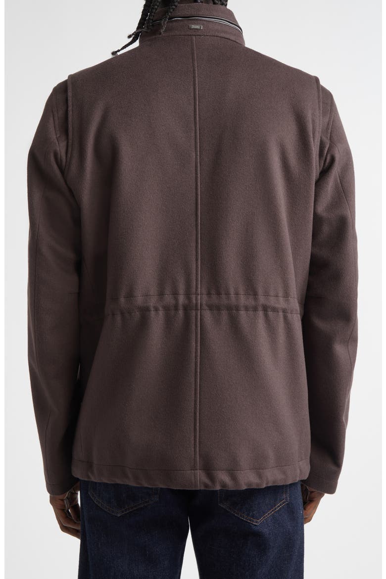 Water Resistant Wool & Cashmere Field Jacket, Alternate, color, CHOCOLATE