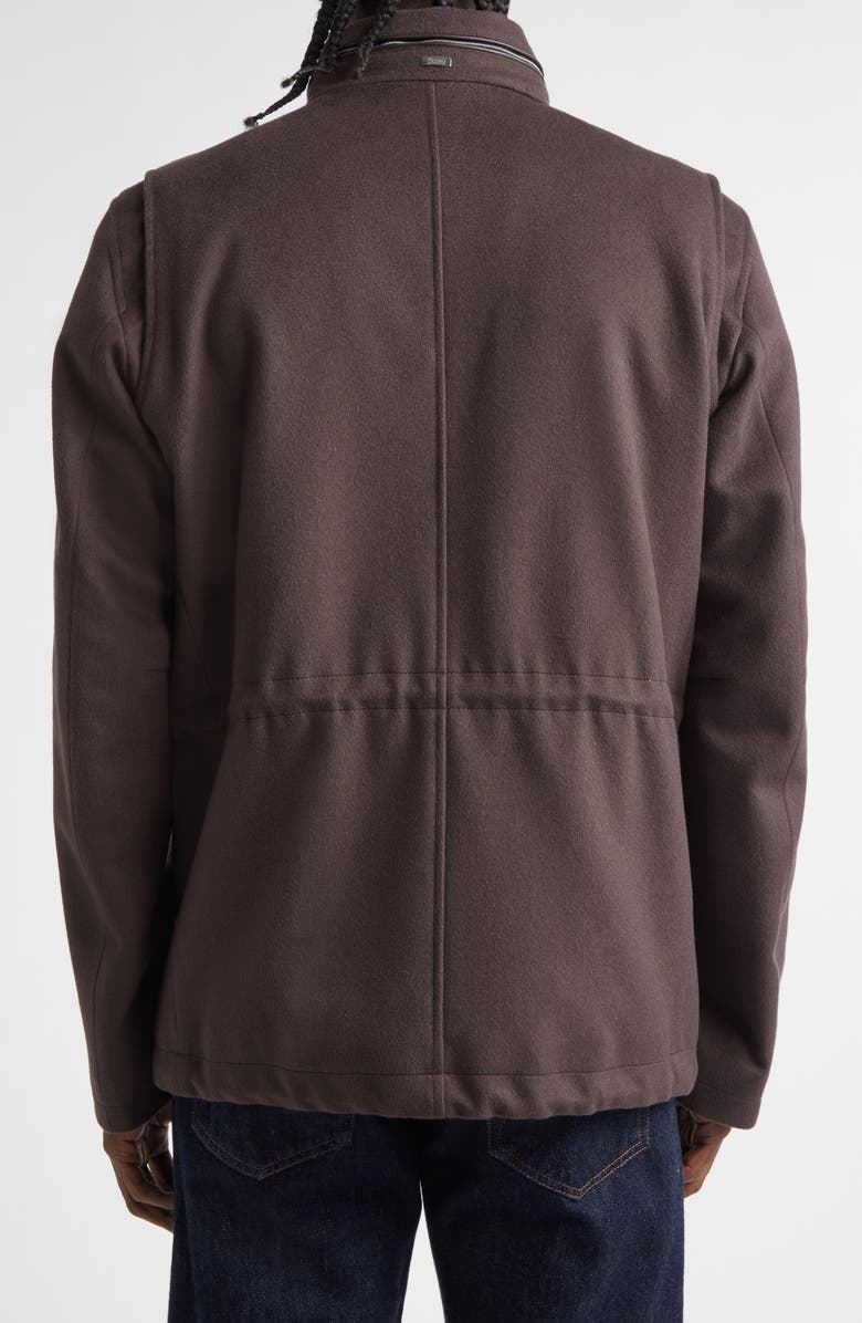 Herno Water Resistant Wool & Cashmere Field Jacket, Alternate, color, Chocolate
