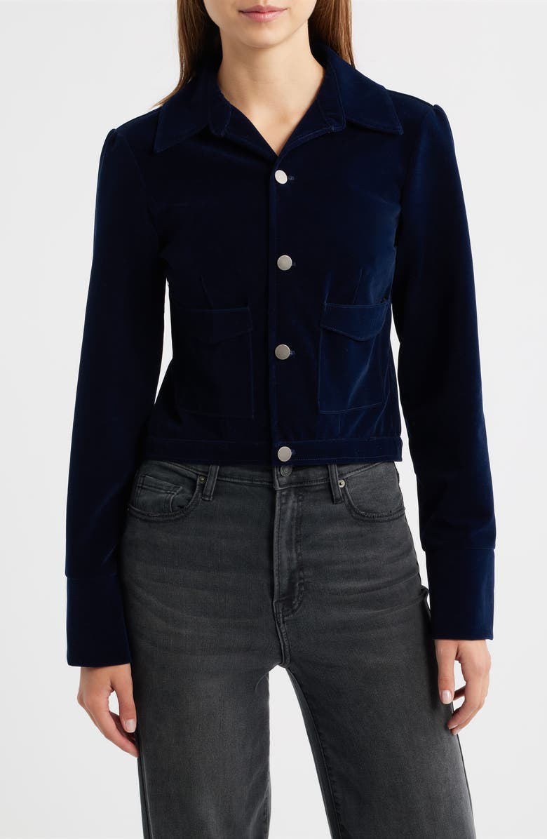 Bella Venice The Madi Velvet Jacket, Main, color, Navy