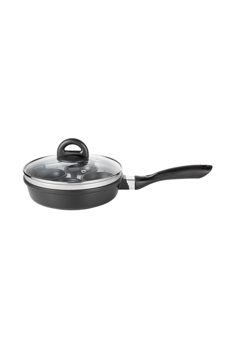 STONE™ 1.3 Qt 4-Egg Poacher with Lid, Main, color, BLACK